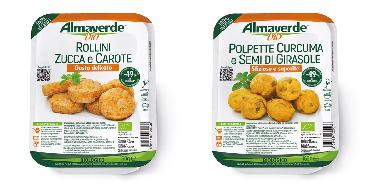 Almaverde Bio rinnova la linea finger food: meno imballaggi, più sostenibilità